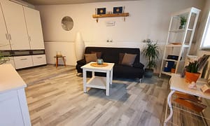Wohnzimmer mit Sofa & TV